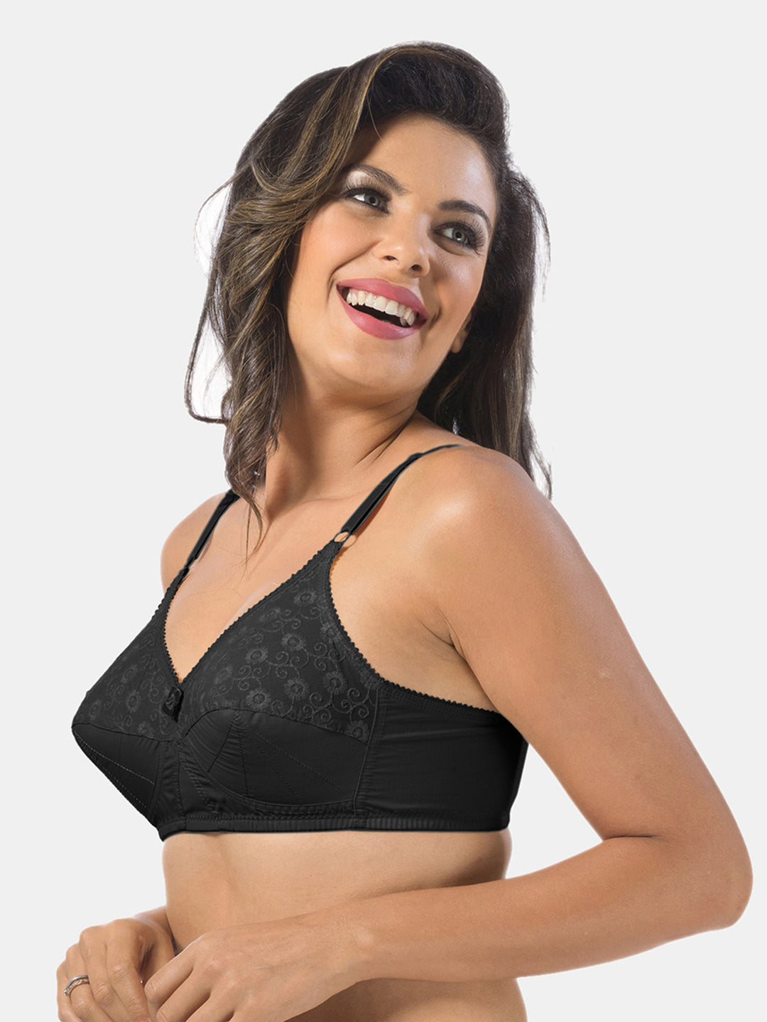Non-Padded-Non-Wired-Seamless-Cotton-Bra-with-Full-Coverage-and-Adjustable-Straps-Black-Right