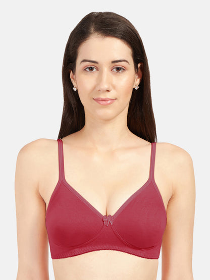 Non-Padded-Non-Wired-Tip-Shaper-Bra-Summer-Red-Front