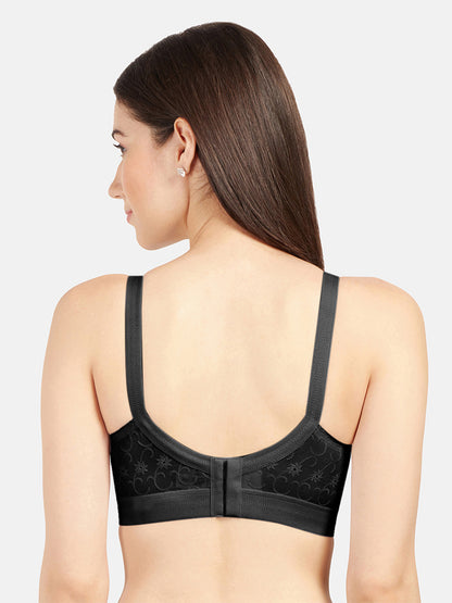 Non-Padded-Pure-Cotton-Bra-Celina-Black-Back