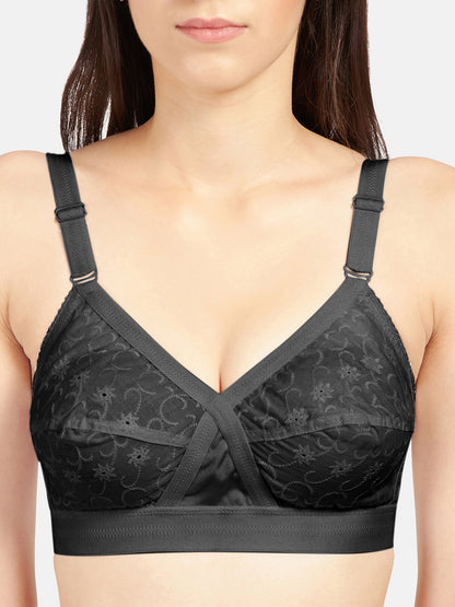 Non-Padded-Pure-Cotton-Bra-Celina-Black-Close