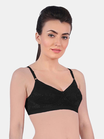 Nutralv-Women_s-Fancy-Net-Regular-Bra-Black-Right