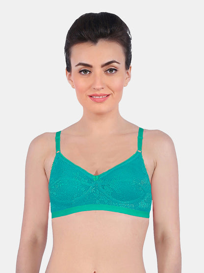 Nutralv-Women_s-Fancy-Net-Regular-Bra-Green-Front