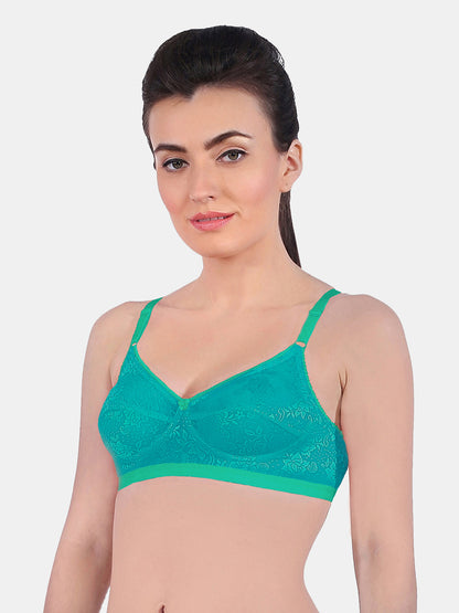 Nutralv-Women_s-Fancy-Net-Regular-Bra-Green-Left