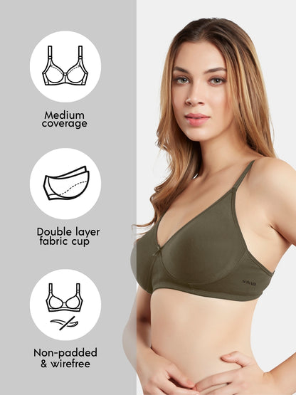 Non-Padded Wirefree Medium Coverage Everyday Bra with Seamless Cups – SMILE