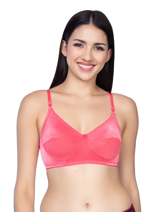 Women Full Coverage Non Padded Everyday Bra with Adjustable Straps & Wide Waistband- Penelop