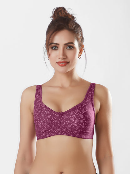 Non-Padded Wirefree Full Cup Medium Coverage Cotton-Polyester Bra with Adjustable Straps – PONDS