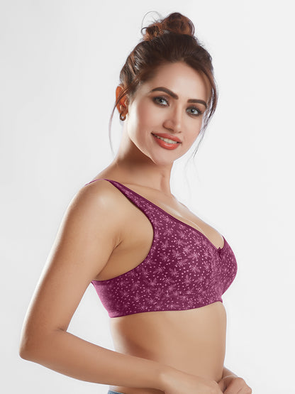 Non-Padded Wirefree Full Cup Medium Coverage Cotton-Polyester Bra with Adjustable Straps – PONDS