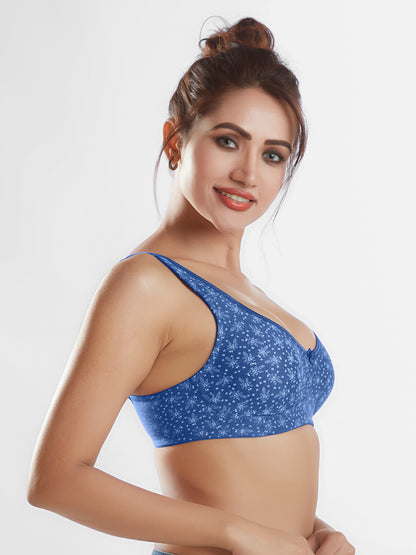 Non-Padded Wirefree Full Cup Medium Coverage Cotton-Polyester Bra with Adjustable Straps – PONDS