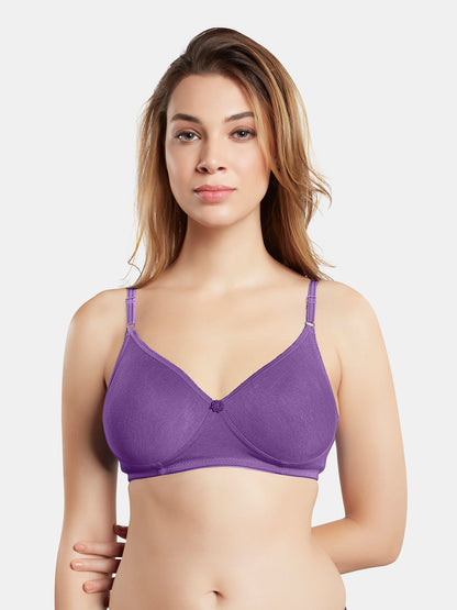 Non-Padded Wirefree Medium Coverage Polycotton Minimizer Bra – FELONG