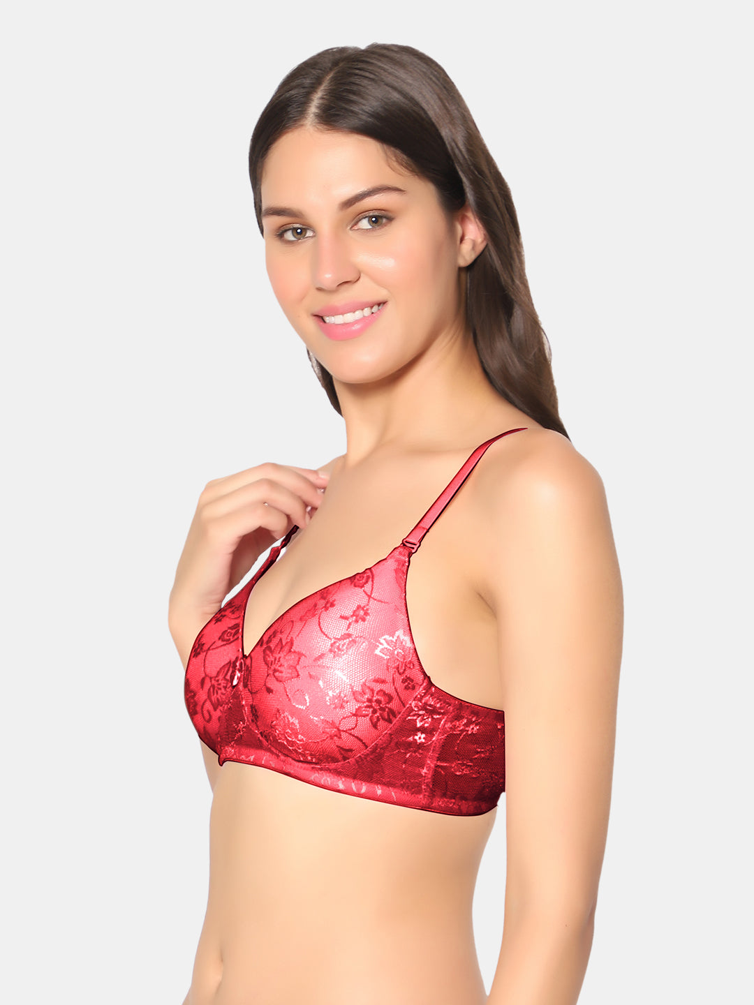 Padded-Wirefree-Nylon-Spandex-Medium-Coverage-Everyday-Bra-with-Detachable-Straps–Soda-Red-Left