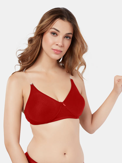 Non Padded Wirefree Cotton Polyester Moderate Coverage Minimizer Bra with Detachable Straps – CATWALK