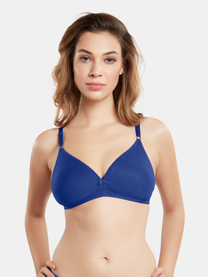 Non Padded Wirefree Medium Coverage Polyester Cotton Everyday Bra with Adjustable Straps – OMANIA