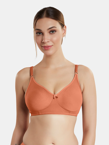 Medium Coverage Non-Padded Wirefree Polyester Spandex Everyday Bra with Adjustable Straps and U-Back – Shine