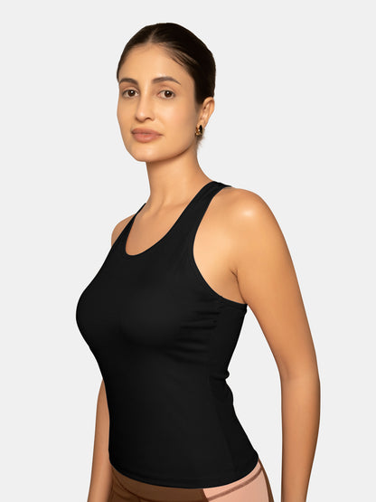 Full Coverage Non-Padded Wirefree Polyester Spandex Racerback Tank Top – SA607