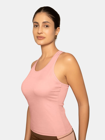 Full Coverage Non-Padded Wirefree Polyester Spandex Racerback Tank Top – SA607