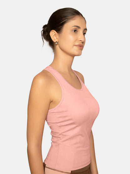 Full Coverage Non-Padded Wirefree Polyester Spandex Racerback Tank Top – SA607