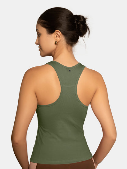Full Coverage Non-Padded Wirefree Polyester Spandex Racerback Tank Top – SA607