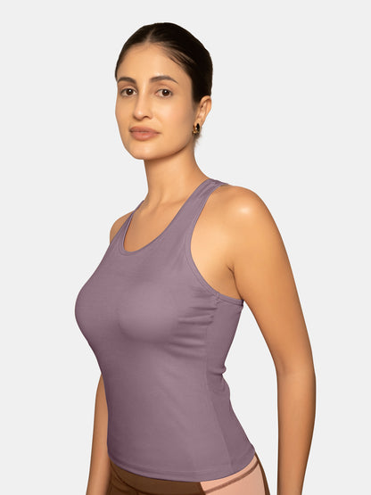 Full Coverage Non-Padded Wirefree Polyester Spandex Racerback Tank Top – SA607