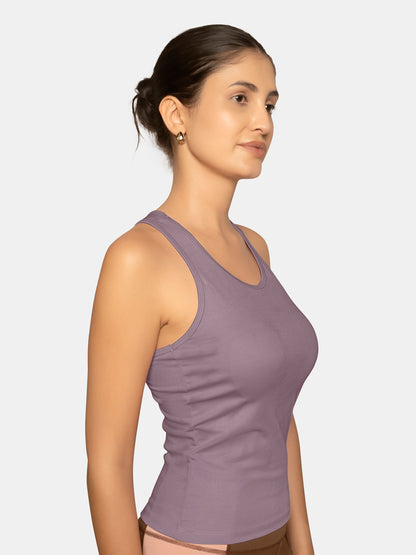 Full Coverage Non-Padded Wirefree Polyester Spandex Racerback Tank Top – SA607