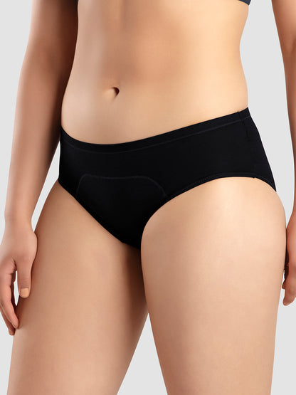 Mid Rise Leakproof Cotton Period Panty with Three Layer Protection – SARA