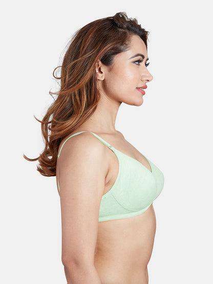 Non-Padded Bra Cotton-Polyester | Combo - Silver