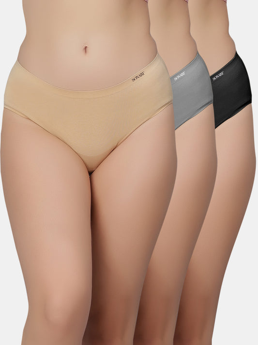 Seamless Cotton Mid Rise Full Coverage Hipster Panty for Everyday Comfort – SH201