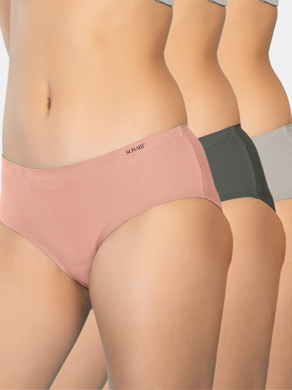 Seamless Modal Full Coverage Mid Rise Hipster Panty for Everyday Comfort – SH 301