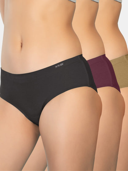 Seamless Modal Full Coverage Mid Rise Hipster Panty for Everyday Comfort – SH 301