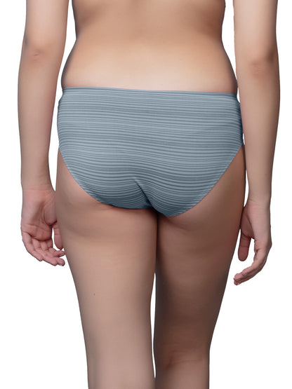 Low Rise Everyday Comfort Hipster Panty with Full Coverage, Concealed Waistband, Lining Pattern - SH 306