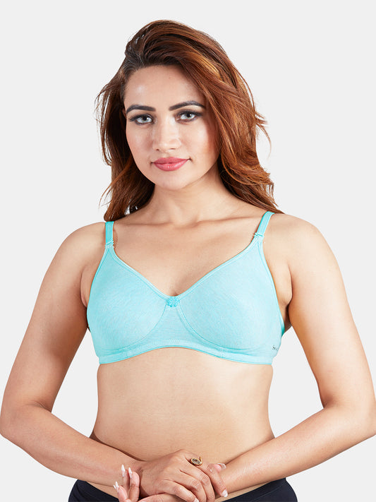 Non-Padded Bra Cotton-Polyester | Combo - Silver