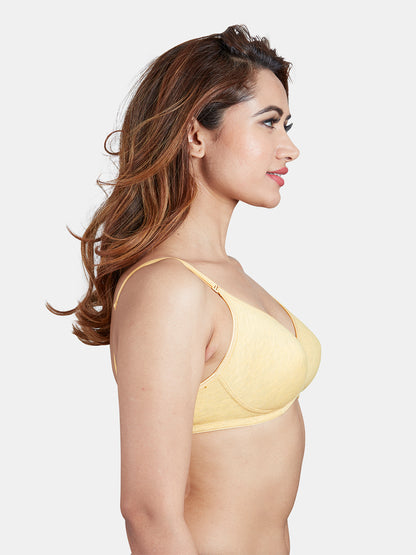 Non-Padded Bra Cotton-Polyester | Combo - Silver