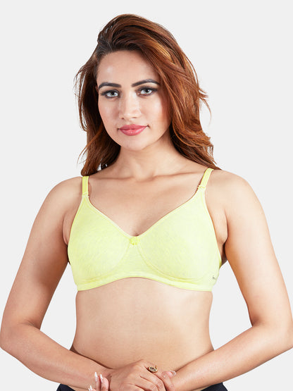 Non-Padded Bra Cotton-Polyester | Combo - Silver