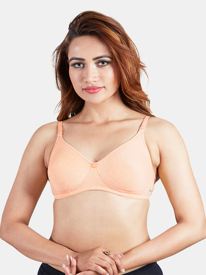 Non-Padded Bra Cotton-Polyester | Combo - Silver