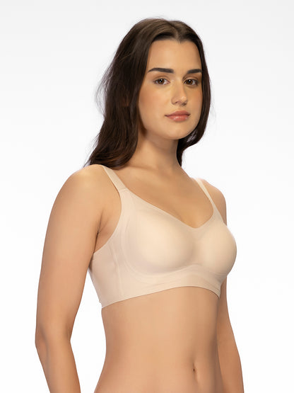 Sonari SM 104 Padded Full Coverage Seamless Wirefree Bra for Women | Nylon Spandex Side Support