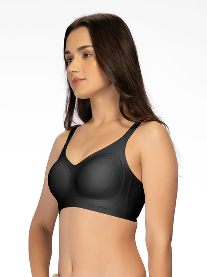 Sonari SM 104 Padded Full Coverage Seamless Wirefree Bra for Women | Nylon Spandex Side Support