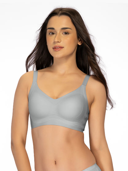 Sonari SM 104 Padded Full Coverage Seamless Wirefree Bra for Women | Nylon Spandex Side Support