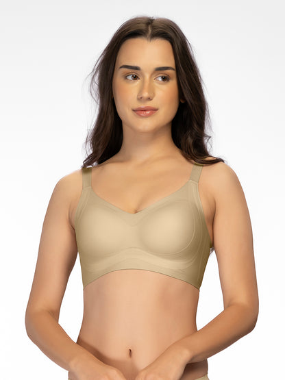 Sonari SM 104 Padded Full Coverage Seamless Wirefree Bra for Women | Nylon Spandex Side Support