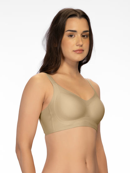 Sonari SM 104 Padded Full Coverage Seamless Wirefree Bra for Women | Nylon Spandex Side Support