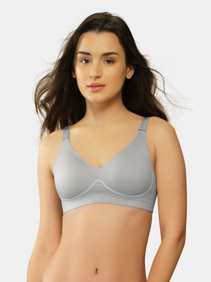 Sonari SM 106 Medium Coverage Padded Seamless Wirefree Bra for Women | Removable Pads Convertible Straps