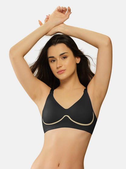 Sonari SM 106 Medium Coverage Padded Seamless Wirefree Bra for Women | Removable Pads Convertible Straps