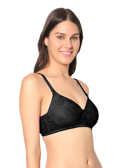 Padded Wirefree Nylon-Spandex Medium-Coverage Everyday Bra with Detachable Straps – Soda