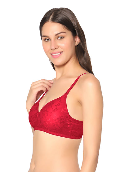 Padded Wirefree Nylon-Spandex Medium-Coverage Everyday Bra with Detachable Straps – Soda