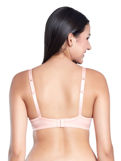 Lightly Padded Wirefree Nylon Elastane Medium Coverage T Shirt Bra with Adjustable Straps – Soha
