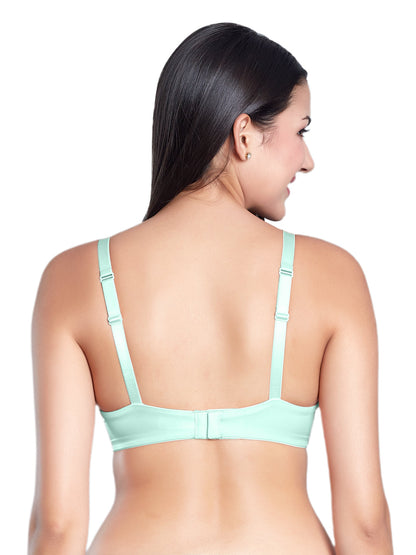 Lightly Padded Wirefree Nylon Elastane Medium Coverage T Shirt Bra with Adjustable Straps – Soha
