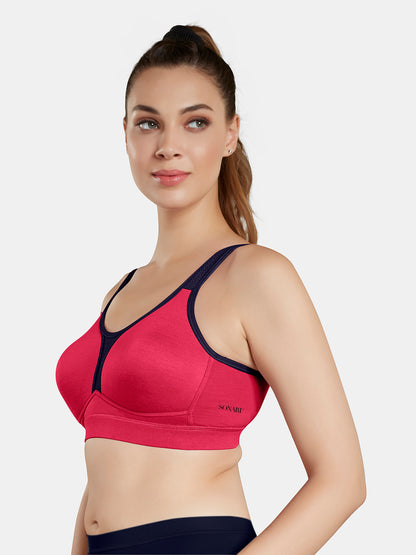 Moulded Wirefree Cotton Polyester Full Coverage Sports Bra with Adjustable Straps – SUPREMO