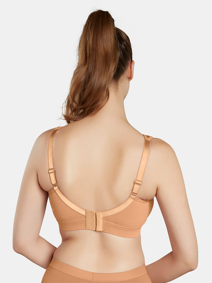 Moulded Wirefree Cotton Polyester Full Coverage Sports Bra with Adjustable Straps – SUPREMO