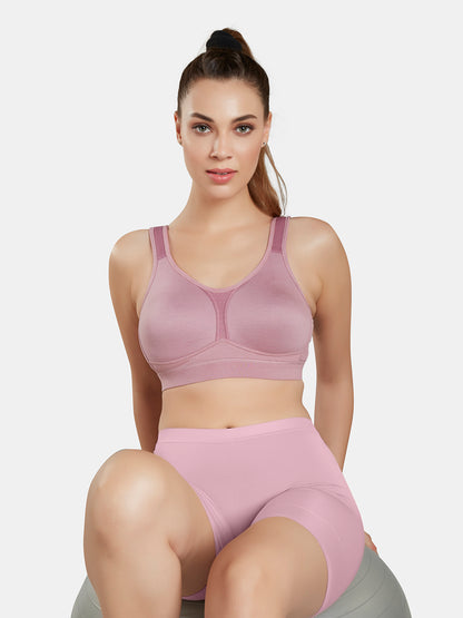 Moulded Wirefree Cotton Polyester Full Coverage Sports Bra with Adjustable Straps – SUPREMO