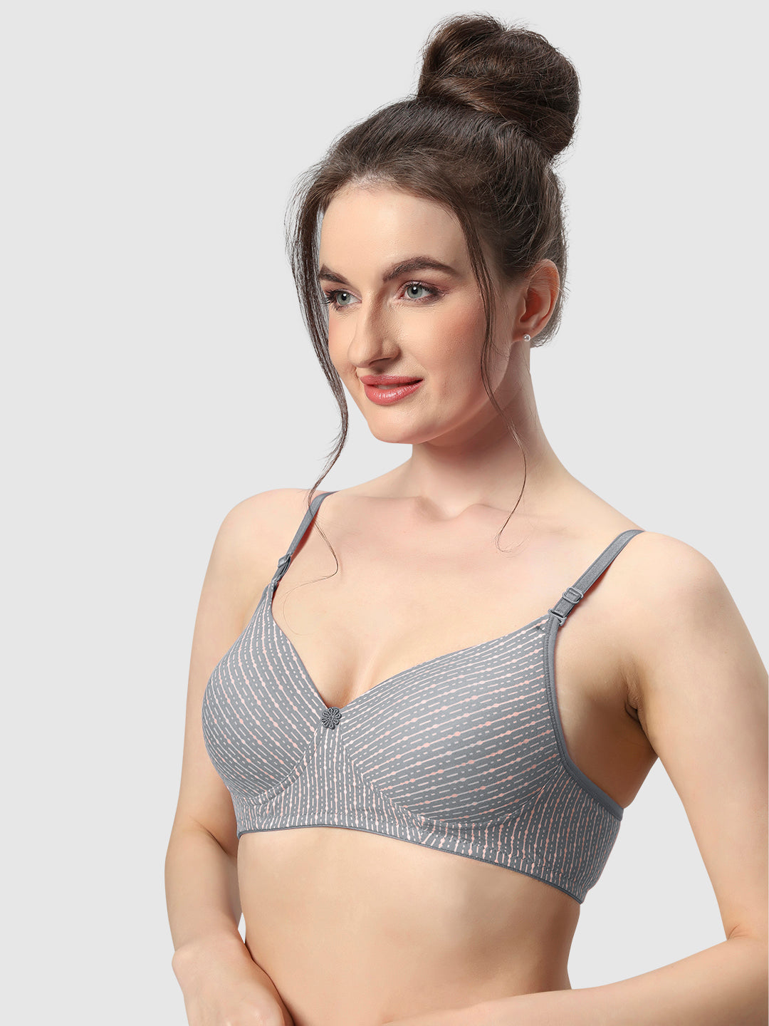 Seamless-T-Shirt-Bra-with-Lightly-Padded-Maggi-Grey-Left