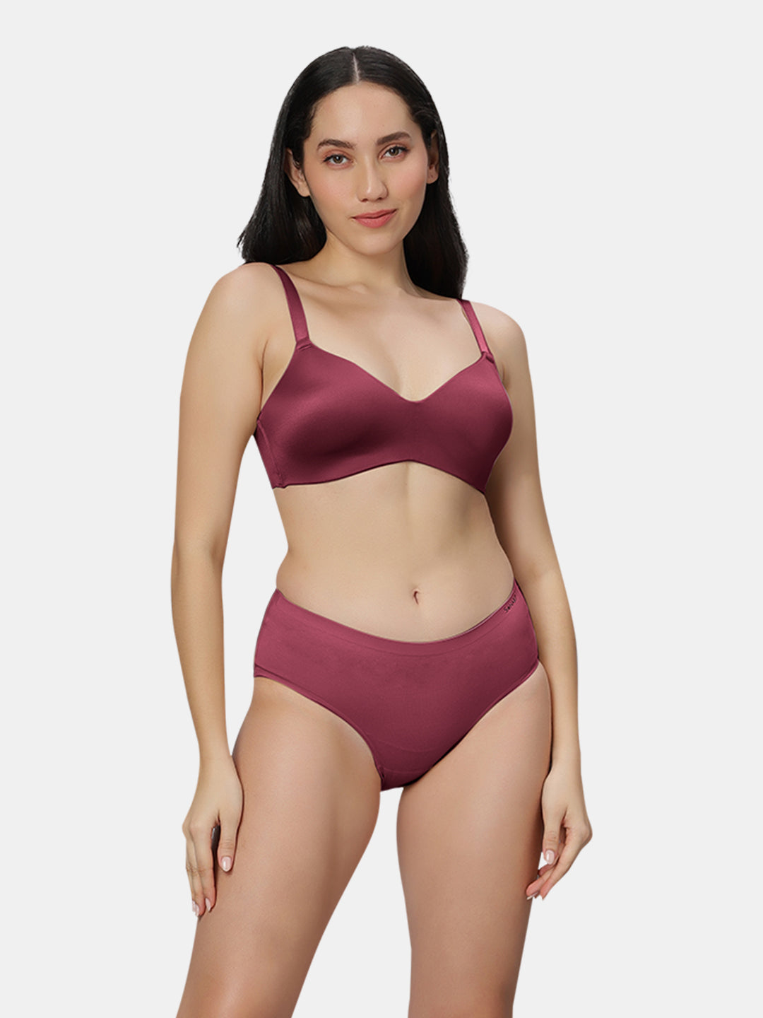 Sonari-3105-Women's-Modal-Hipster-Panties-Outfits-Maroon-Frontview