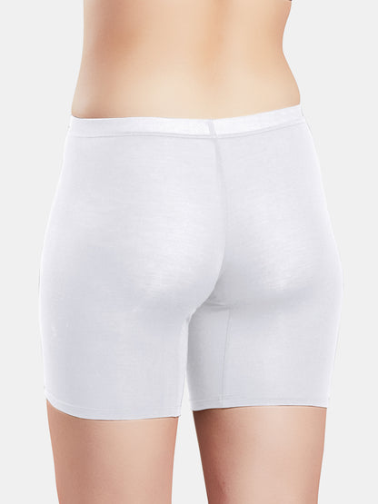 Sonari-Modal-Spandex-Stretchable-Womens-Cycling-Shorts-Comfort-White-Back